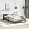 vidaXL Cadre de lit sans matelas gris fonc&eacute; double XL velours
