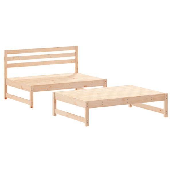 vidaXL Salon de jardin 2 pcs bois de pin massif