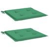 vidaXL Coussins de chaise jardin lot de 2 vert 40x40x4 cm tissu oxford