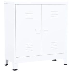 vidaXL Coffre de rangement industriel Blanc 90x40x100 cm Acier