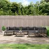 vidaXL Salon de jardin 10 pcs avec coussins anthracite r&eacute;sine tress&eacute;e