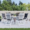vidaXL Coussins de chaise de jardin à dossier haut lot de 6 anthracite