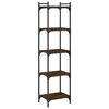 vidaXL Biblioth&egrave;que 5 niveaux ch&ecirc;ne marron 40x30x154cm bois ing&eacute;nierie