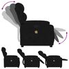 vidaXL Fauteuil inclinable de massage noir velours