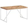 vidaXL Table &agrave; manger 140x70x76 cm Bois massif d'acacia et de manguier
