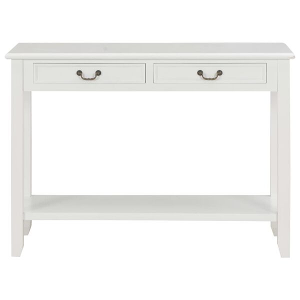 vidaXL Table console Blanc 110x35x80 cm Bois