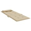 vidaXL Coussins de chaise &agrave; dossier haut lot de 2 beige tissu oxford