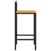 vidaXL Tabourets de bar lot de 4 noir r&eacute;sine tress&eacute;e et bois d'acacia