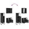 vidaXL Ensemble d'armoires salle de bain 3 pcs noir bois d'ing&eacute;nierie