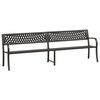 vidaXL Banc double de jardin 246 cm Noir Acier