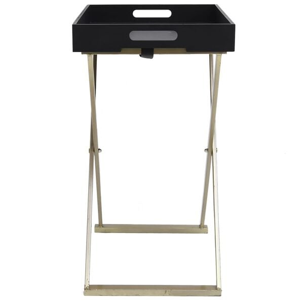 vidaXL Table pliable Doré et noir 48x34x61 cm MDF