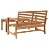 vidaXL banc 2 pcs Marron Bois de teck massif