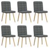 vidaXL Chaises &agrave; manger lot de 6 gris fonc&eacute; tissu