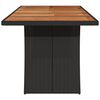 vidaXL Table de jardin et dessus en bois d'acacia noir r&eacute;sine tress&eacute;e