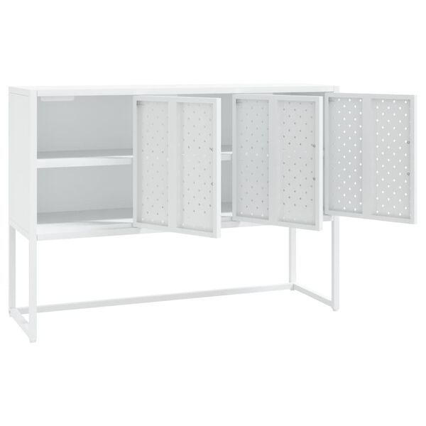 vidaXL Buffet Blanc 105x35x75 cm Acier