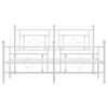 vidaXL Cadre de lit m&eacute;tal sans matelas et pied de lit blanc 150x200 cm