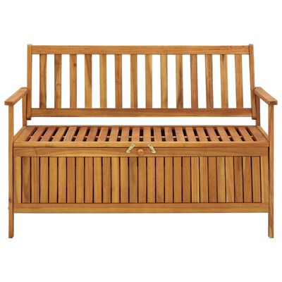 vidaXL Banc de rangement de jardin 120 cm bois d'acacia solide