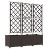 vidaXL Cache-pot de jardin 3 pcs Marron 120 x 40 x 143 cm Acier