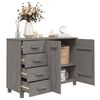 vidaXL Buffet HAMAR Gris clair 113x40x80 cm Bois massif de pin