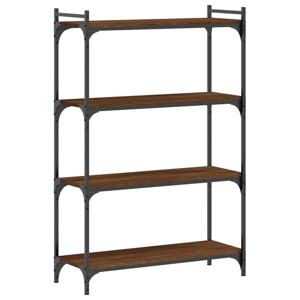 vidaXL Biblioth&egrave;que 4 niveaux ch&ecirc;ne marron 80x30x120cm bois ing&eacute;nierie