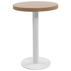 vidaXL Table de bistro Marron clair 60 cm MDF
