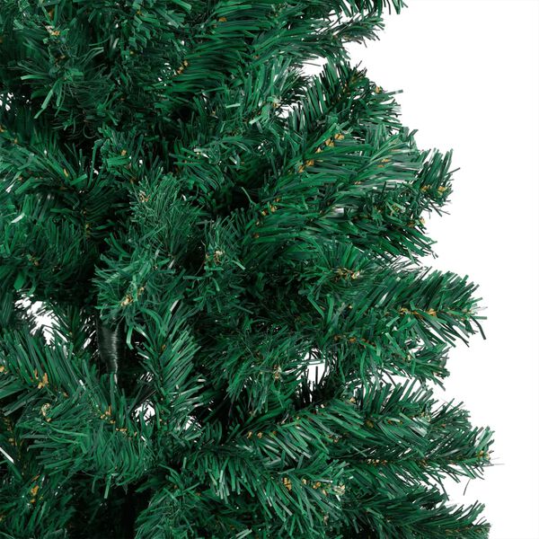 vidaXL Arbre de No&euml;l artificiel pr&eacute;-&eacute;clair&eacute; et branches &eacute;paisses vert