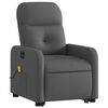vidaXL Fauteuil inclinable de massage électrique gris foncé tissu