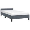 vidaXL Cadre de lit sans matelas gris fonc&eacute; double XL velours