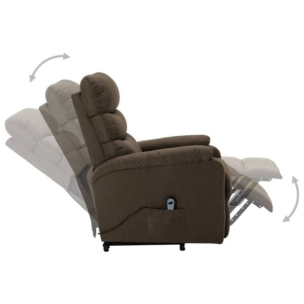 vidaXL Fauteuil Marron Tissu