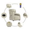 vidaXL Fauteuil inclinable de massage &eacute;lectrique cr&egrave;me similicuir