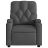 vidaXL Fauteuil de massage inclinable gris fonc&eacute; tissu