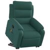 vidaXL Fauteuil inclinable de massage vert foncé tissu