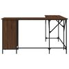 vidaXL Bureau chêne marron 141x141x75 cm bois d'ingénierie