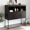 vidaXL Buffet noir 100,5x39x107 cm acier