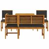 vidaXL Ensemble bistro de jardin 4 pcs Marron Bois d'Acacia Massif