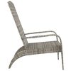 vidaXL Chaise de jardin Adirondack Gris R&eacute;sine tress&eacute;e