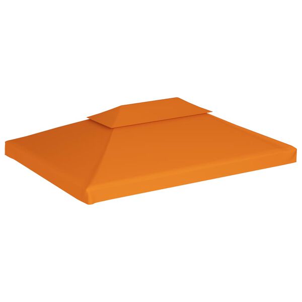 vidaXL Recouvrement de remplacement d'auvent 310 g/m&sup2; Orange 3x4 m
