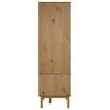 vidaXL Garde-robe OTTA Marron et gris 76,5x53x172 cm Bois massif pin