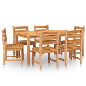 vidaXL Ensemble &agrave; manger de jardin 7 pcs Bois de teck solide
