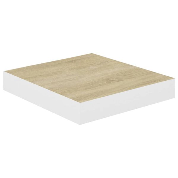 vidaXL Étagères murales 4 pcs Chêne et blanc 23x23,5x3,8 cm MDF