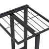 vidaXL Support pour plantes 5 niveaux 43x22x98 cm Noir M&eacute;tal