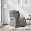 vidaXL Fauteuil de massage inclinable gris clair tissu
