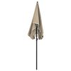 vidaXL Parasol de jardin avec mât 200x130 cm taupe
