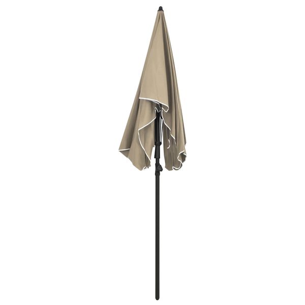 vidaXL Parasol de jardin avec mât 200x130 cm taupe