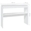 vidaXL Table console blanc 102x30x80 cm bois d'ing&eacute;nierie