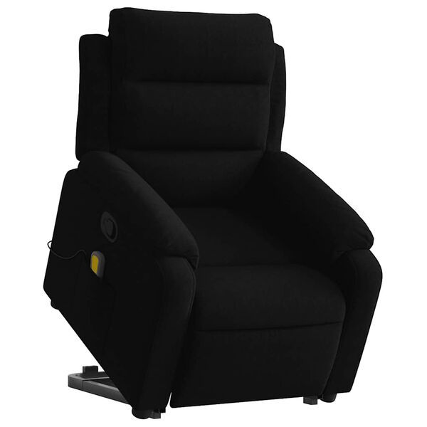 vidaXL Fauteuil inclinable de massage noir velours
