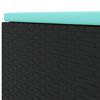 vidaXL Salon de jardin 7 pcs avec coussins Noir R&eacute;sine tress&eacute;e