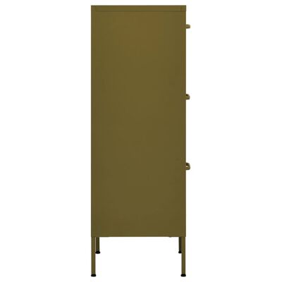 vidaXL Armoire de rangement Vert olive 42,5x35x101,5 cm Acier