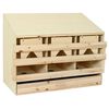 vidaXL Pondoir 3 compartiments 93x40x65 cm bois de pin massif