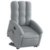 vidaXL Fauteuil inclinable de massage &eacute;lectrique gris clair tissu